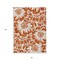 Edge Collections - 8' x 10' - Brown - Area Rug Washable Indoor Use and Outdoor Floral - 1 Piece